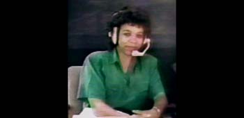 Paula with media headset